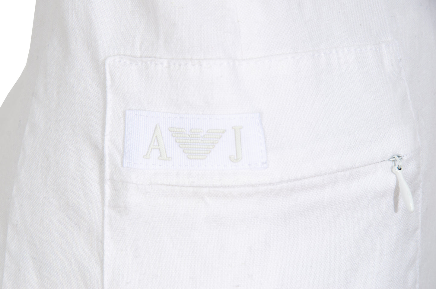 Vintage Armani Jeans linen blend utility cargo mini sleeveless dress