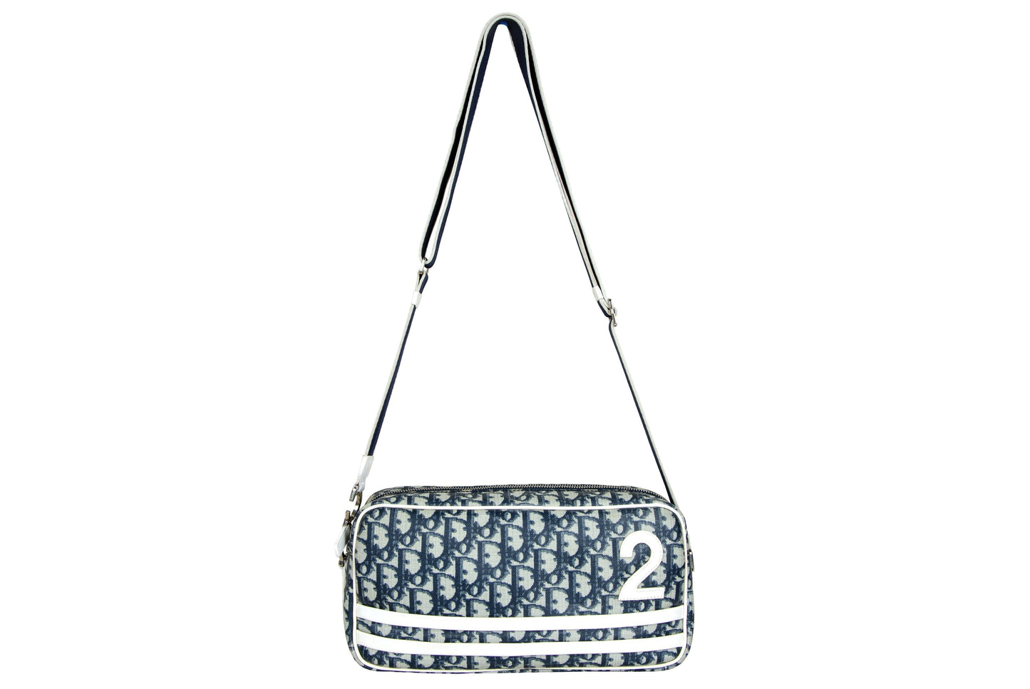 2001 Dior monogram shoulder bag / Vintage Dior 2000s John Galliano trotter coated canvas bag