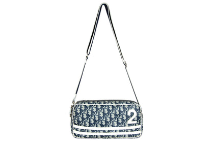 2001 Dior monogram shoulder bag / Vintage Dior 2000s John Galliano trotter coated canvas bag
