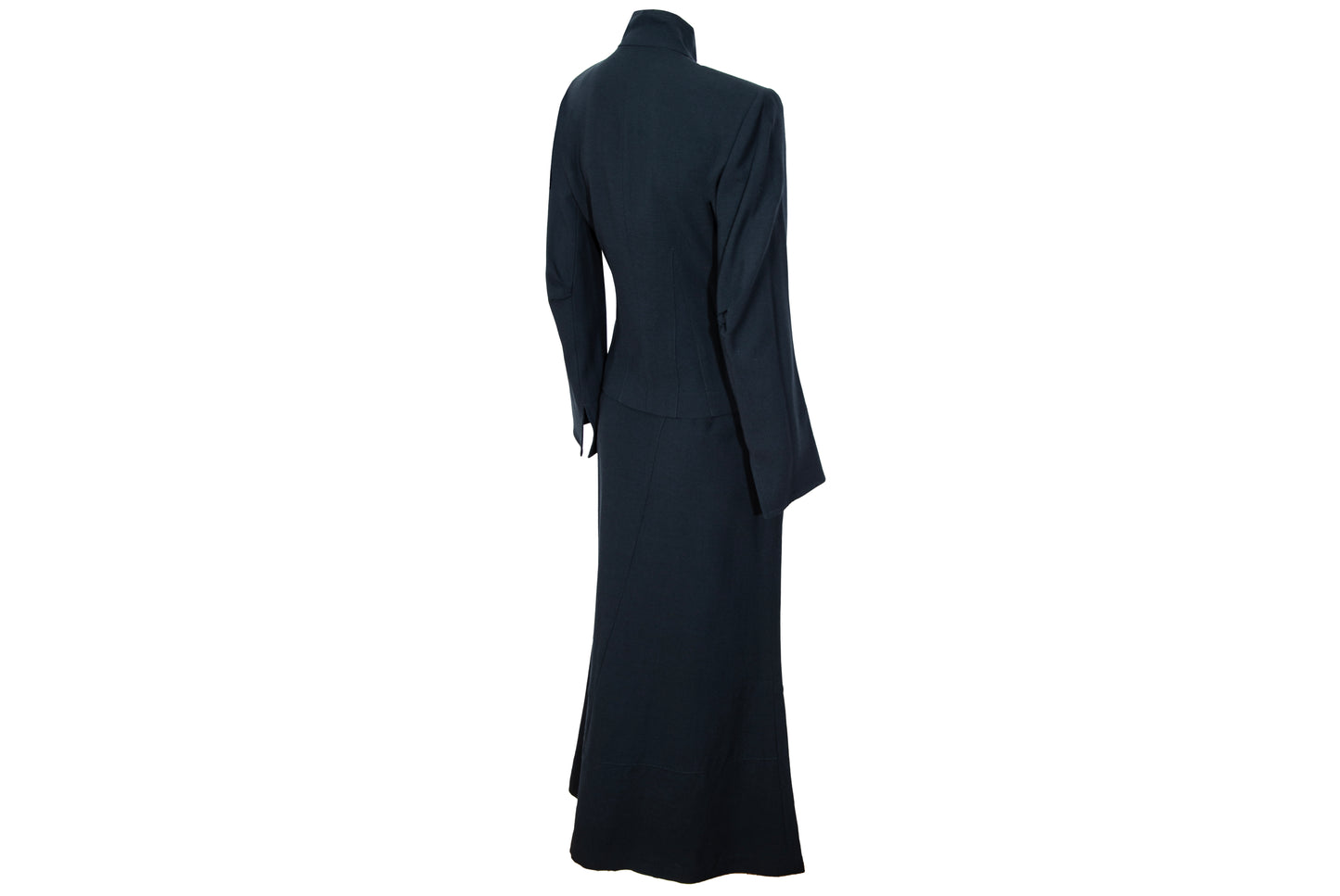 Vintage Ritsuko Shirahama minimalist avant garde 100% wool skirt suit / Made in Japan
