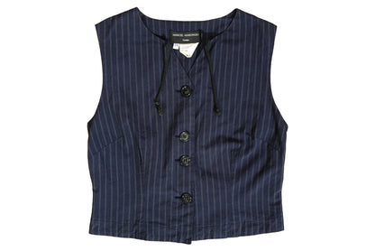 90s Marcel Marongiu pinstripe waistcoat - 100% cotton - Made in France