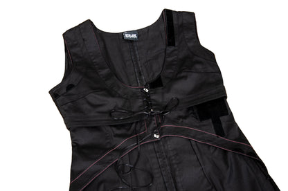 RARE Biche de Bere asymmetric top and corset skirt two piece set