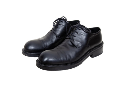 Vintage Collection Privée..? black leather lace-up derby shoes - Made in Italy - EU 39