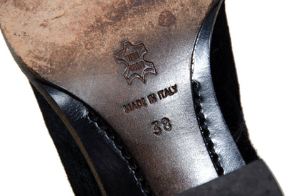 Vintage Italian black pony hair western boots - Genuine leather – Made in Italy