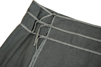 2000s Cop Copine linen and cotton blend multi-strap skirt - Size 38