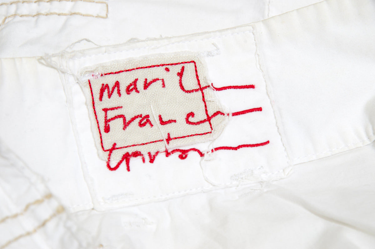 2000s Marithé + François Girbaud white technical utility mini skirt