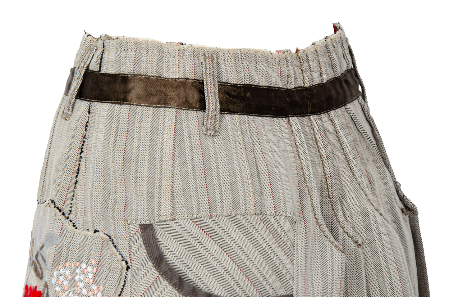 2000s Marithé + François Girbaud layered asymmetrical button front skirt - Made in Italy