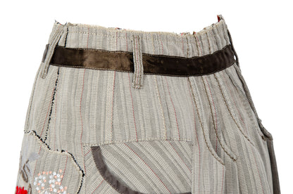 2000s Marithé + François Girbaud layered asymmetrical button front skirt - Made in Italy