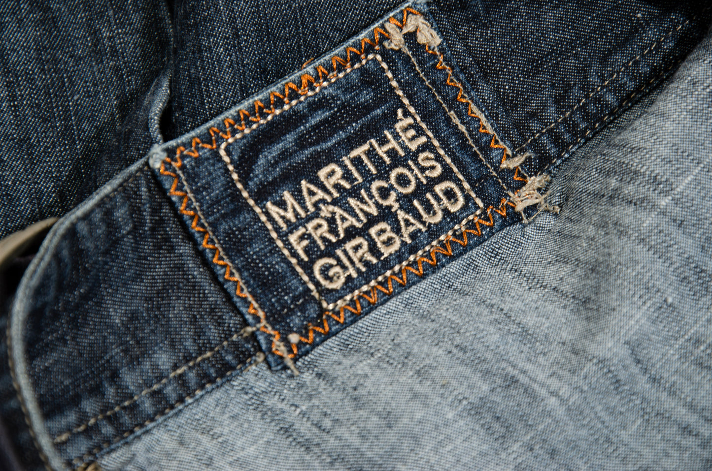 2000s Marithé + François Girbaud technical button front denim mini skirt with buckle details