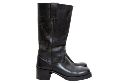Vintage black leather Sancho Campus boots - Women's size 39