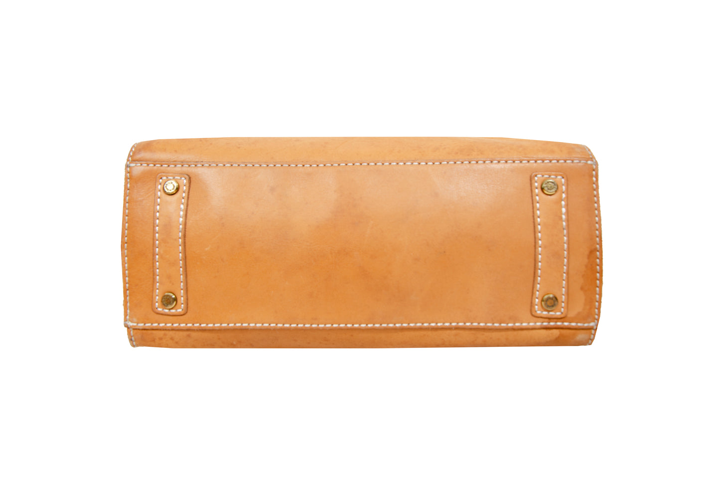 Vintage Japanese brand cognac leather bag - Made in Japan