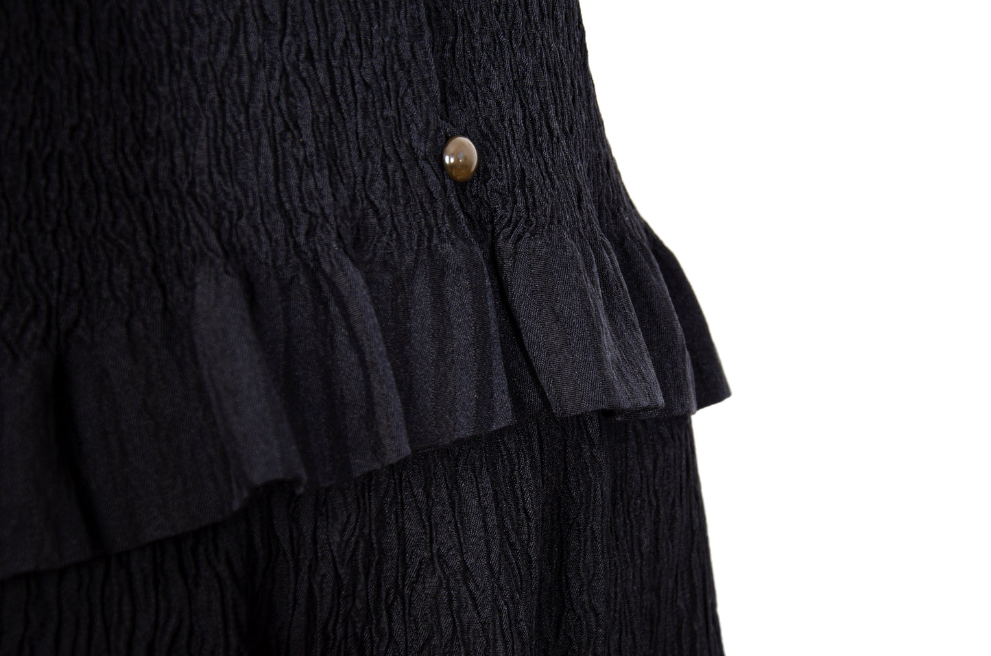 Vintage Akihiko Izukura silk permanent pleats shirt and skirt two piece set