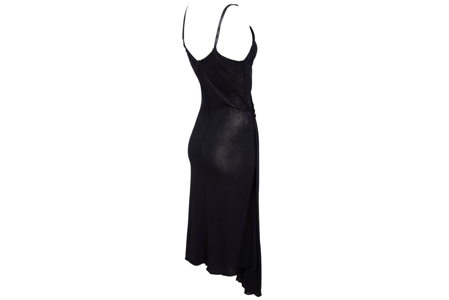 Vintage Italian brand draped asymmetrical spaghetti straps dress - Made in Italy