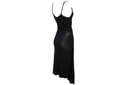 Vintage Italian brand draped asymmetrical spaghetti straps dress - Made in Italy