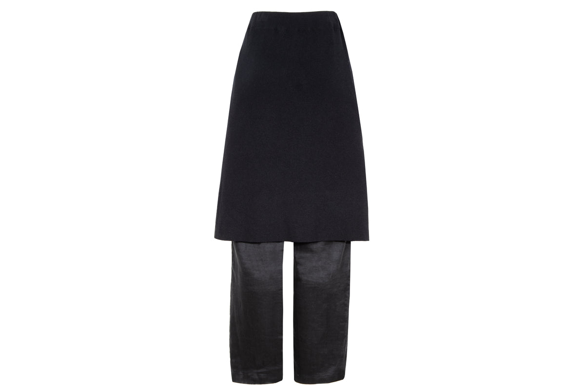 Vintage Y's by Yohji Yamamoto linen blend knit overskirt pants - Made in Japan
