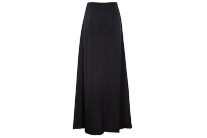 Vintage Atsuro Tayama black wool maxi skirt with adjustable ruched drawstring - Made in Japan