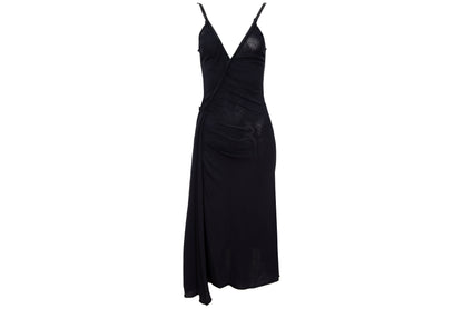 Vintage Italian brand draped asymmetrical spaghetti straps dress - Made in Italy
