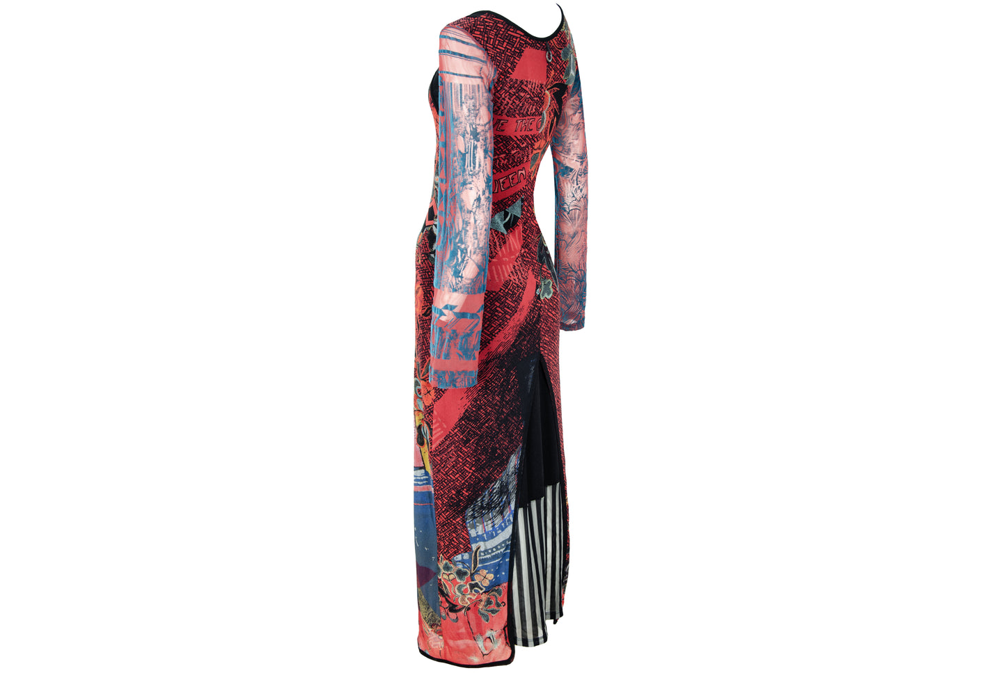 2000s Save The Queen abstract colorful print maxi dress - Made in Italy - M