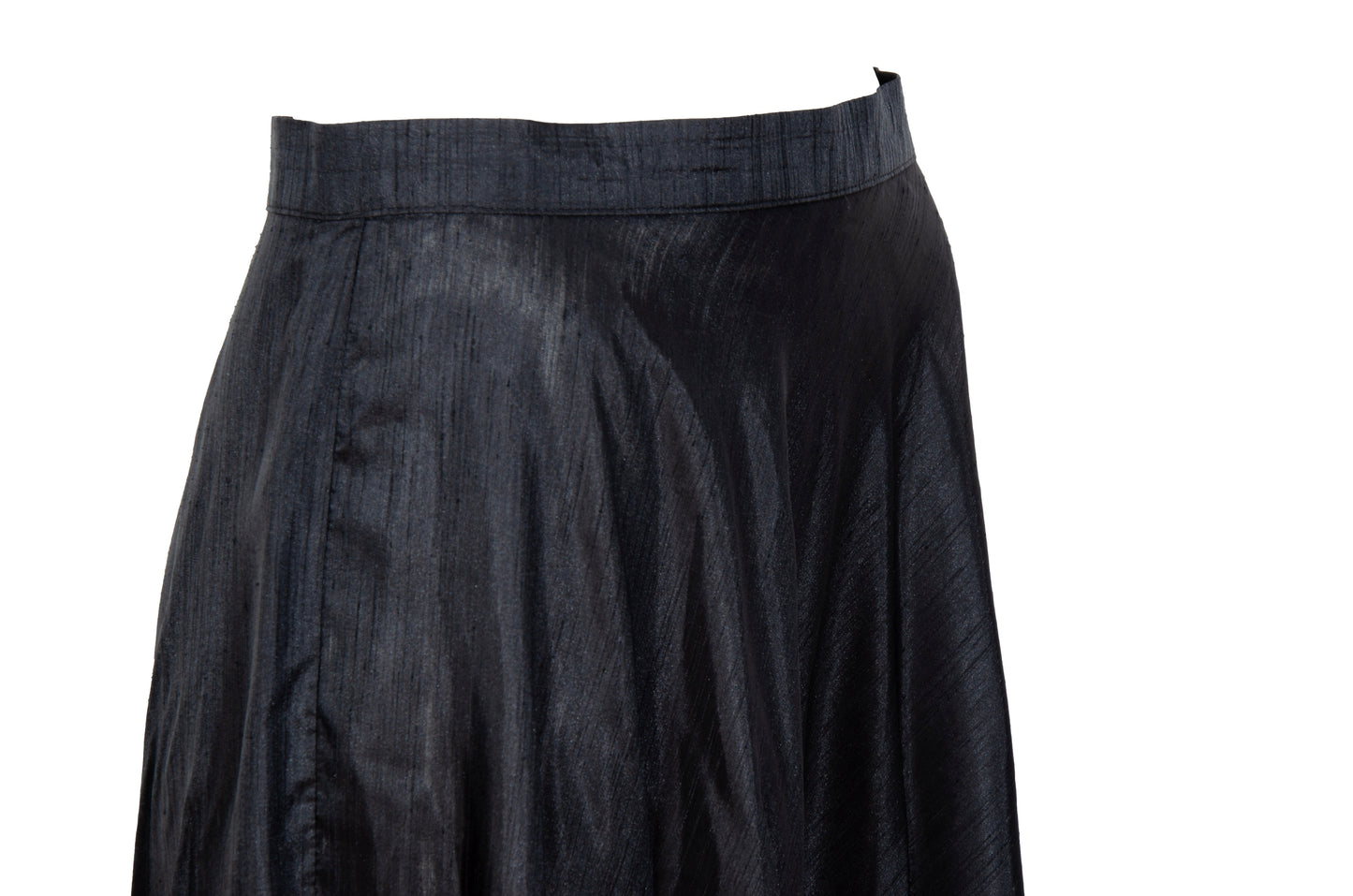 Vintage 1990s French designer black permanent pleats maxi skirt - Made in France