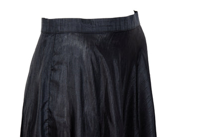 Vintage 1990s French designer black permanent pleats maxi skirt - Made in France