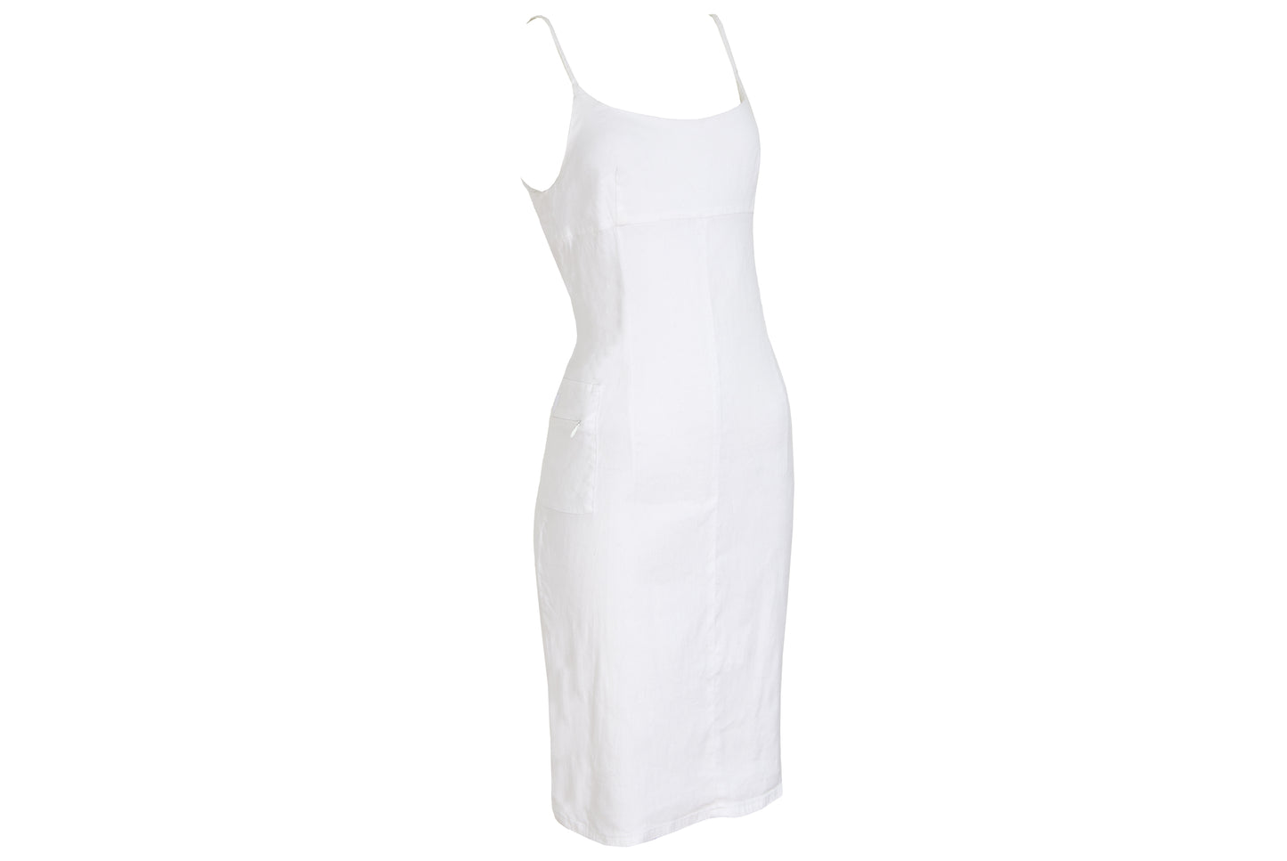 Vintage Armani Jeans linen blend utility cargo mini sleeveless dress