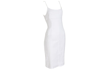 Vintage Armani Jeans linen blend utility cargo mini sleeveless dress