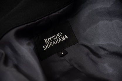 Vintage Ritsuko Shirahama minimalist avant garde 100% wool skirt suit / Made in Japan
