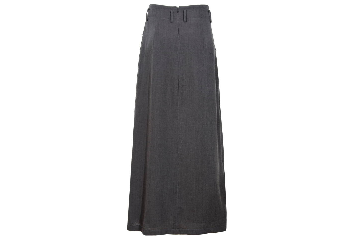 Vintage Japanese designer architectural fold draped wool column skirt / Made in Japan