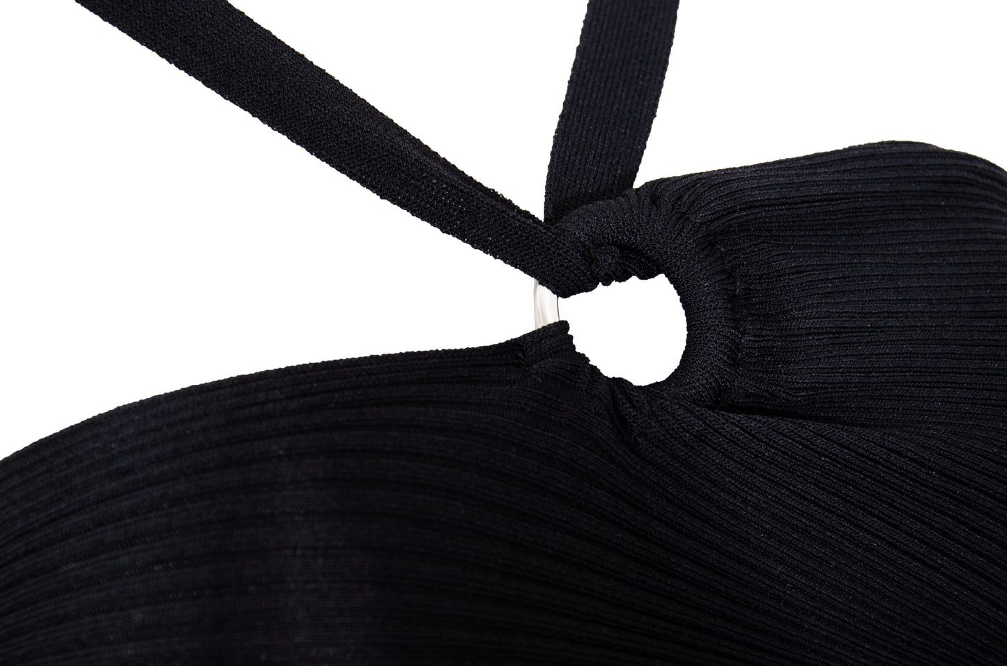 Vintage Italian brand asymmetrical cut top with o-ring and cut-out details - Made in Italy