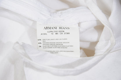 Vintage Armani Jeans linen blend utility cargo mini sleeveless dress