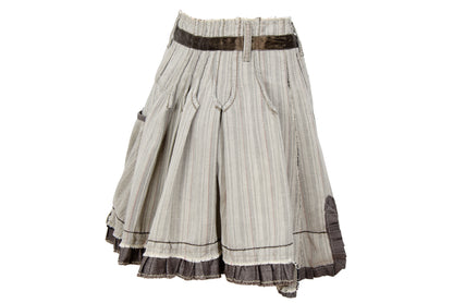 2000s Marithé + François Girbaud layered asymmetrical button front skirt - Made in Italy