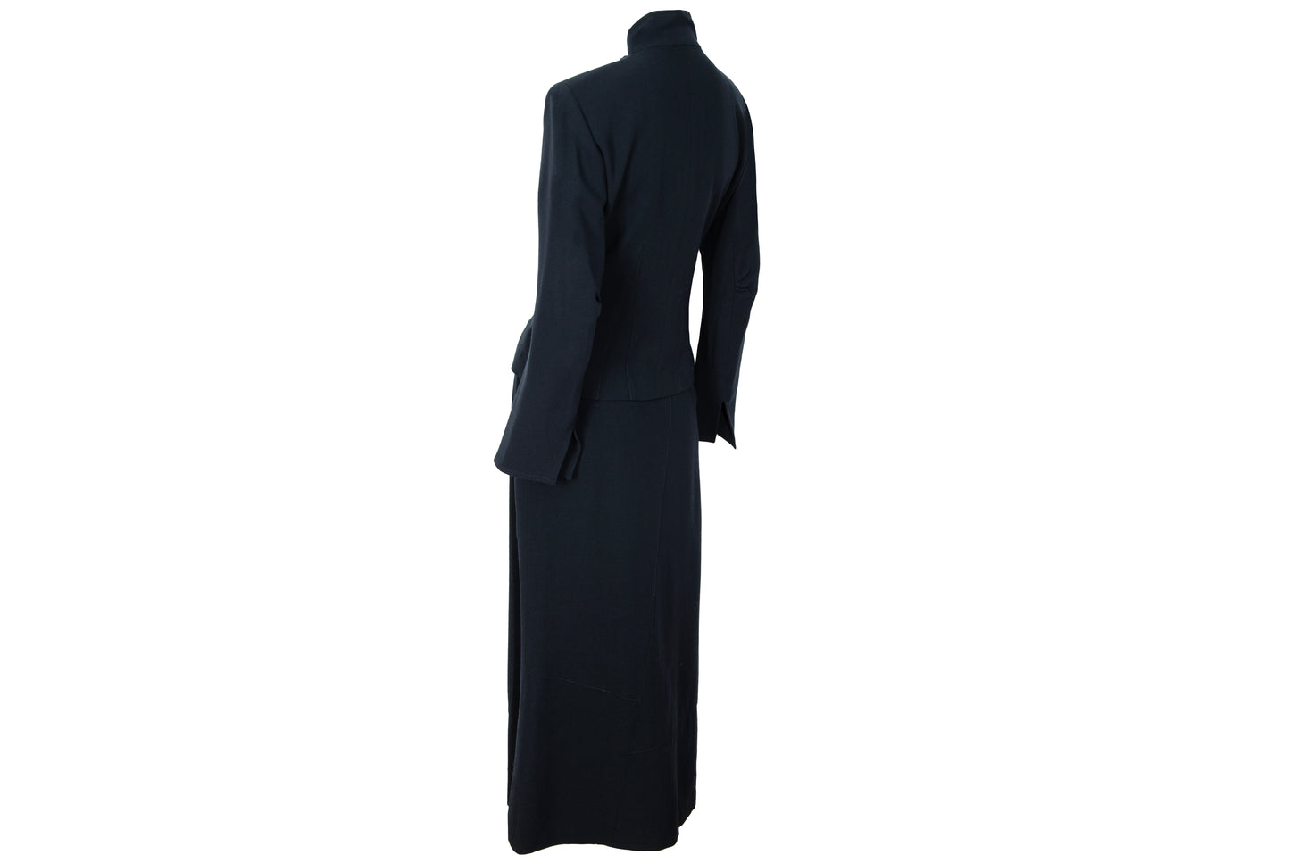 Vintage Ritsuko Shirahama minimalist avant garde 100% wool skirt suit / Made in Japan