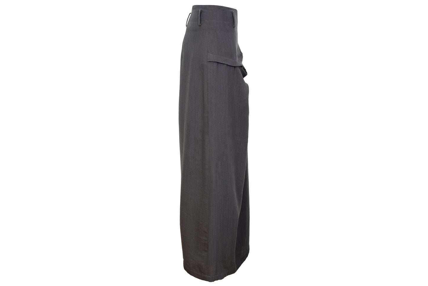 Vintage Japanese designer architectural fold draped wool column skirt / Made in Japan