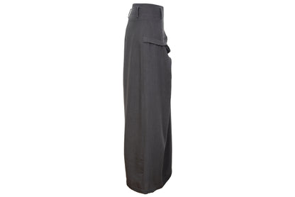 Vintage Japanese designer architectural fold draped wool column skirt / Made in Japan