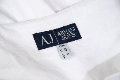 Vintage Armani Jeans linen blend utility cargo mini sleeveless dress