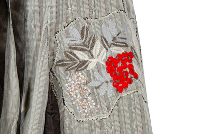 2000s Marithé + François Girbaud layered asymmetrical button front skirt - Made in Italy