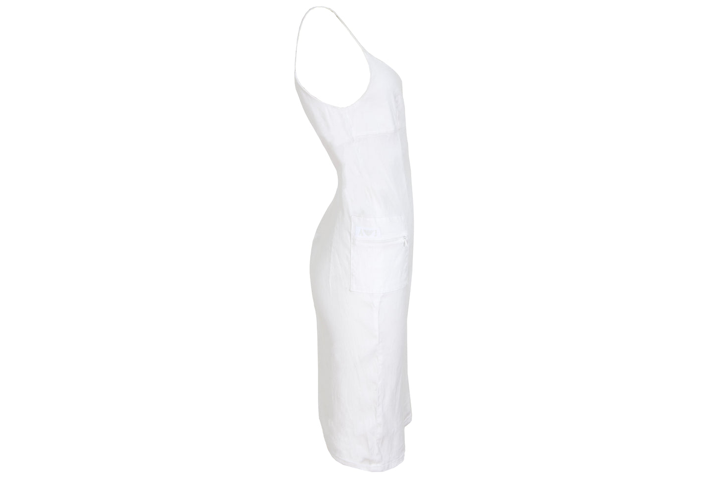 Vintage Armani Jeans linen blend utility cargo mini sleeveless dress