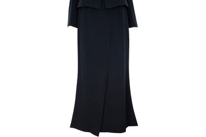 Vintage Ritsuko Shirahama minimalist avant garde 100% wool skirt suit / Made in Japan