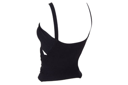 Vintage Italian brand asymmetrical cut top with o-ring and cut-out details - Made in Italy