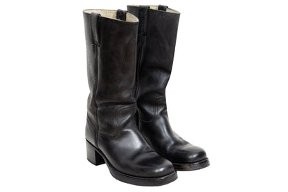 Vintage black leather Sancho Campus boots - Women's size 39