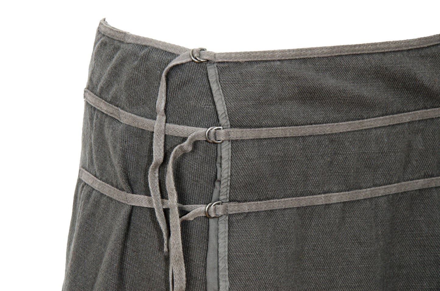 2000s Cop Copine linen and cotton blend multi-strap skirt - Size 38