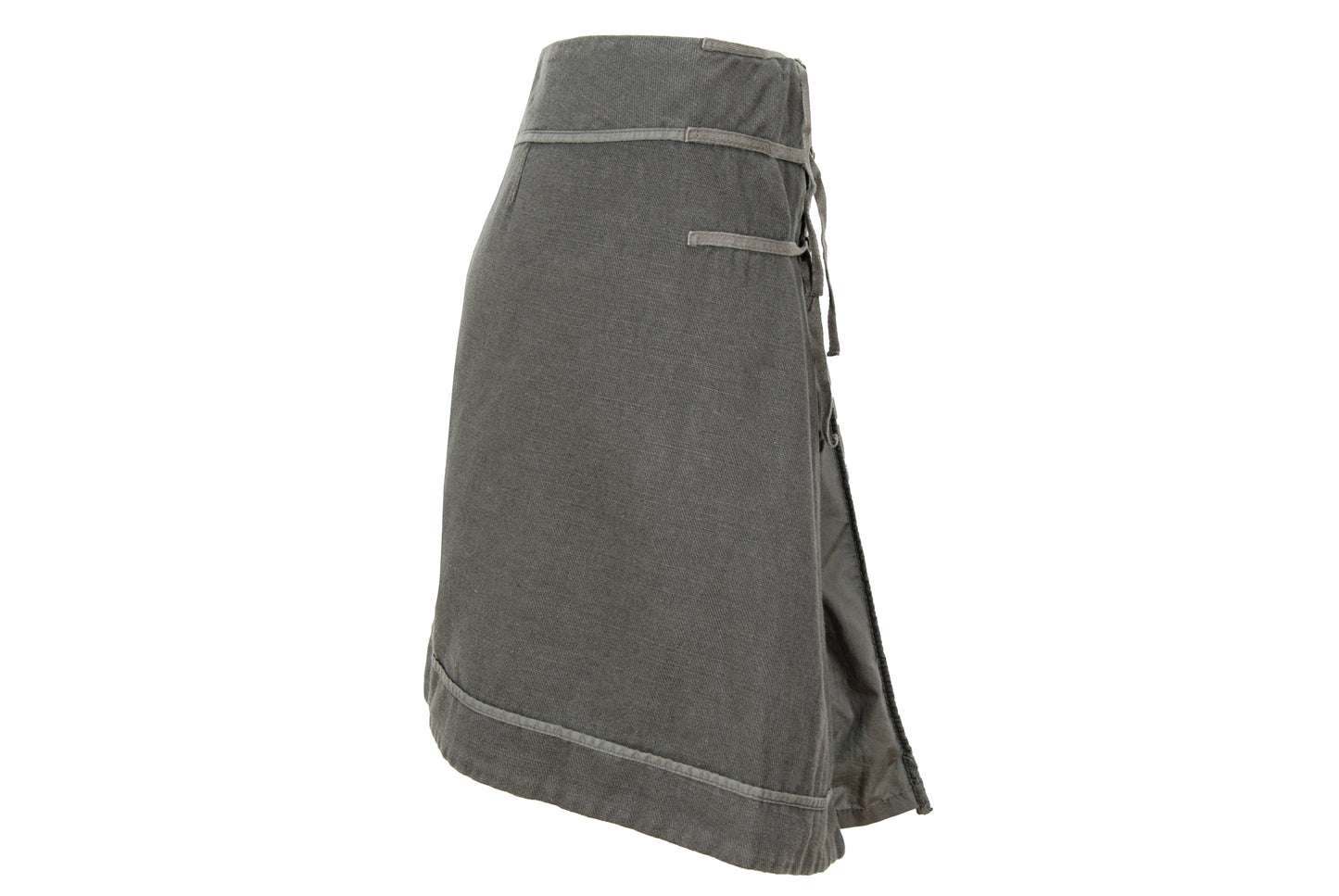 2000s Cop Copine linen and cotton blend multi-strap skirt - Size 38
