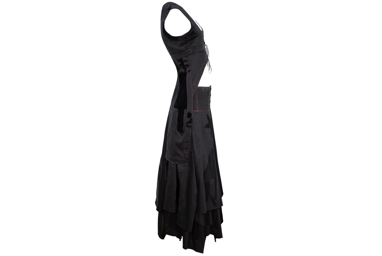 RARE Biche de Bere asymmetric top and corset skirt two piece set