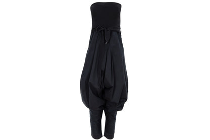 2000s Cop Copine convertible black low crotch pants or strapless jumpsuit