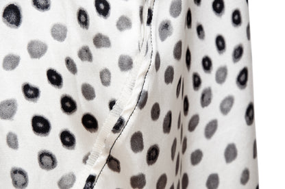 2000s Italian designer silk polka dot spaghetti straps midi dress - Made in Italy